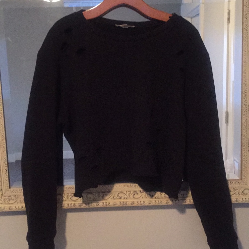 Cropped sweater.